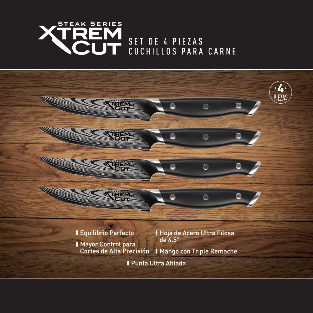 Xtrem Cut Steak Series Set Cuchillos x 4